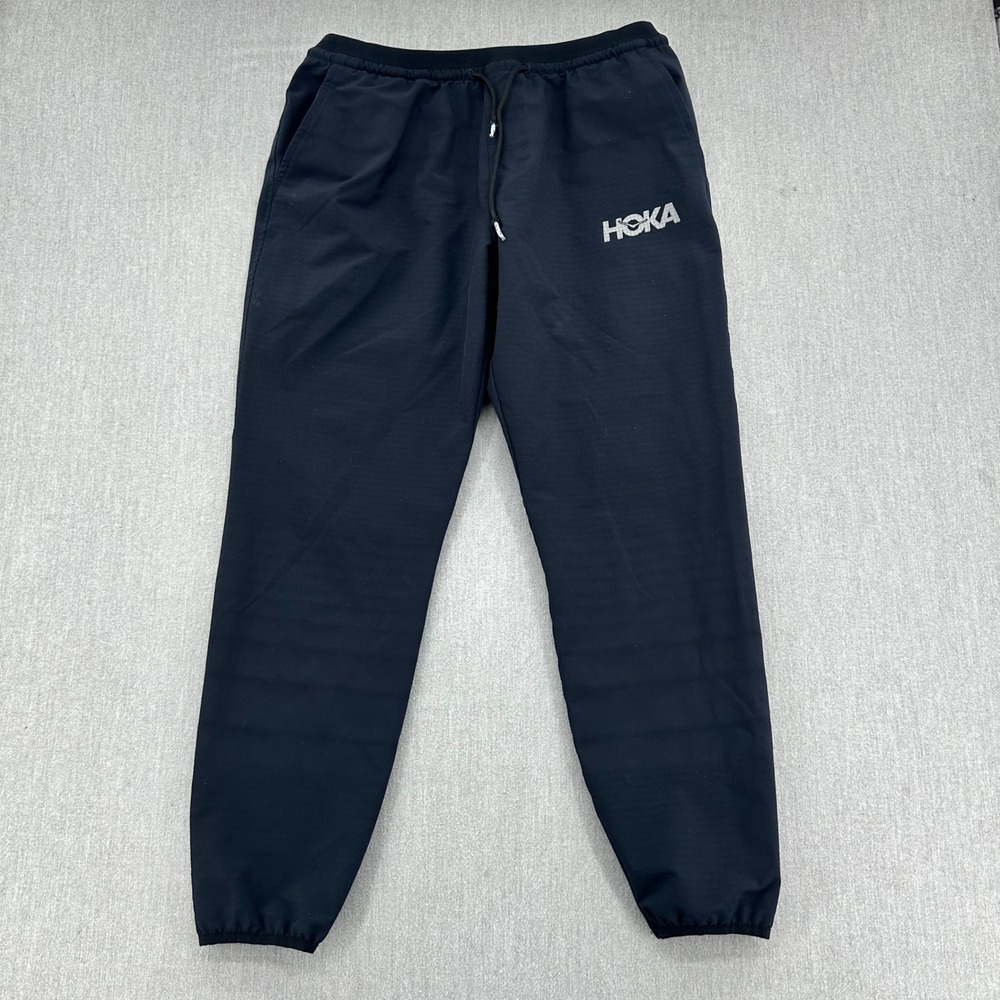 Hoka One One Mission Joggers Mens Large Black Performance Gym Wind Pants